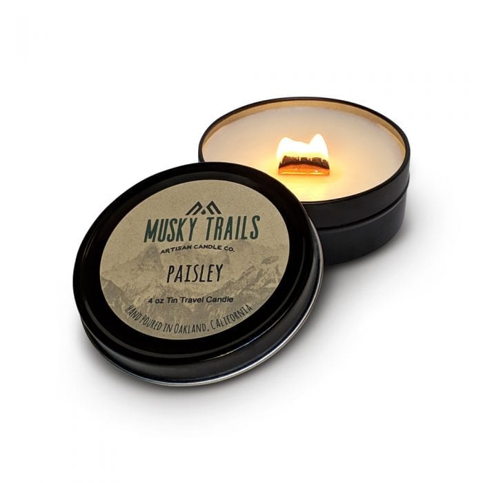 Paisley Traveler Tin Candle