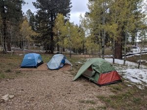 north rim campground snow
